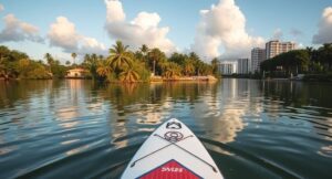 paddle board in water