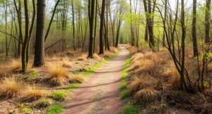Nature Trail with trees and bushes