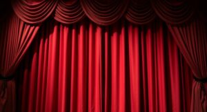 red theatre curtains