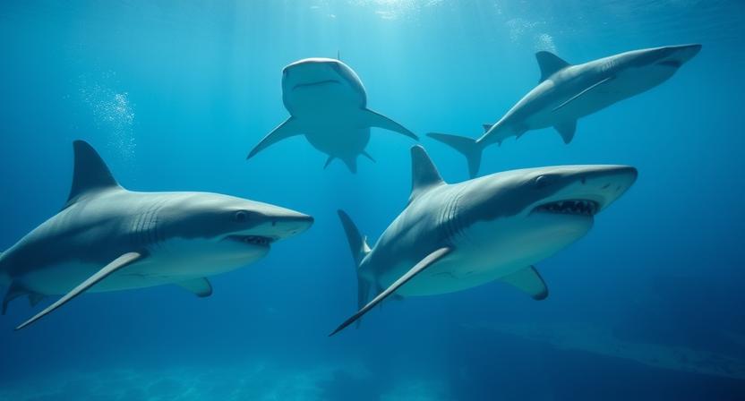 sharks in ocean